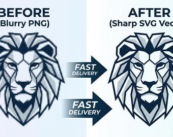 Servicio de trazado vectorial SVG personalizado / Conversión de logotipo a vector (digital)