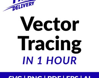 Servizio di tracciamento vettoriale manuale / Logo in (svg, ai, eps, pdf) (consegna rapida)