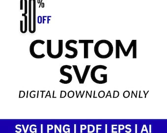 File di taglio SVG personalizzato per Cricut, conversione da Silhouette/logo a vettore (download digitale)