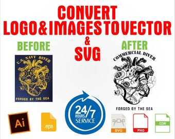 Custom SVG File | Raster to Vector Conversion (Digital Download)