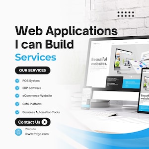 Professional web application development services including POS systems, ERP software, custom CMS platforms, SaaS applications, and business automation tools.