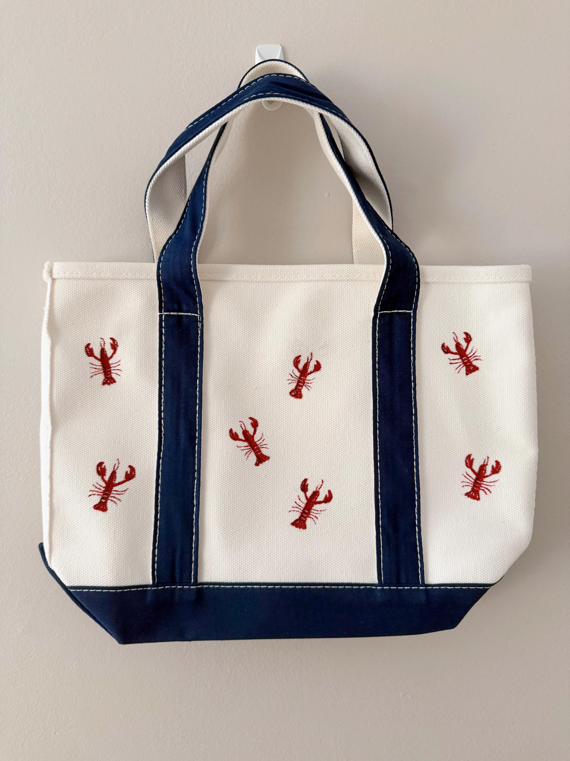 Hand Painted Canvas Tote, Coastal Tote Bag, Nantucket Cape Cod Tote Bags