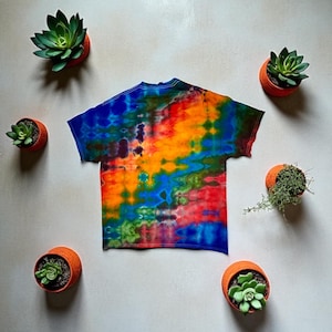 Koszulka unisex XL tie-dye: Prism Horizon Rainbow Watercolor Tee