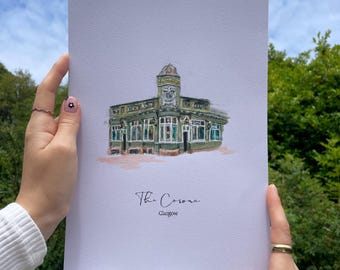 Custom Venue Acrylic Painting, Anniversary Gift, Special Place Art