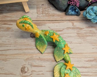 Handmade Mermaid Dragon - Polymer Clay Miniature – Desk Buddy - Star Fae Sprite