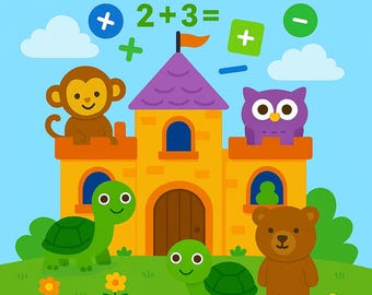 Animal Schloss logische Rätsel: Mathe-Rätsel für Kinder im Alter von 5-6 Jahren (PDF Download)