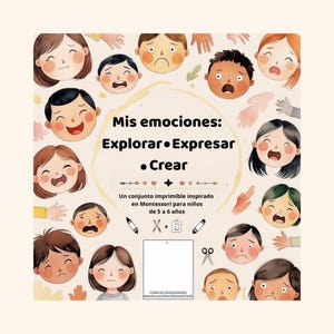 Spanish Feelings Worksheets for Kids Ages 5–6 | Montessori Emotional Learning PDF