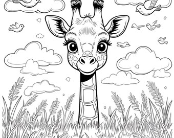 Schattige kleurplaten met dierentuindieren voor kinderen - 10 kleurplaten om af te drukken - PDF-kleurboek met dieren - Activiteiten voor kleuters en kleuters