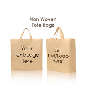 Anpassade non-woven tygkassar i bulk | Personliga återanvändbara shoppingkassar med reklamtryck | Miljövänlig presentkasse för företag