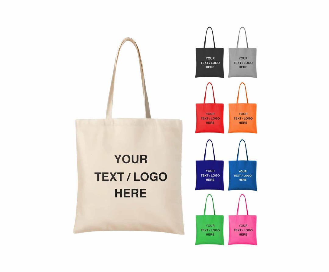 Custom Canvas Tote Bags, Personalized Reusable Cotton Shopping Bag ...