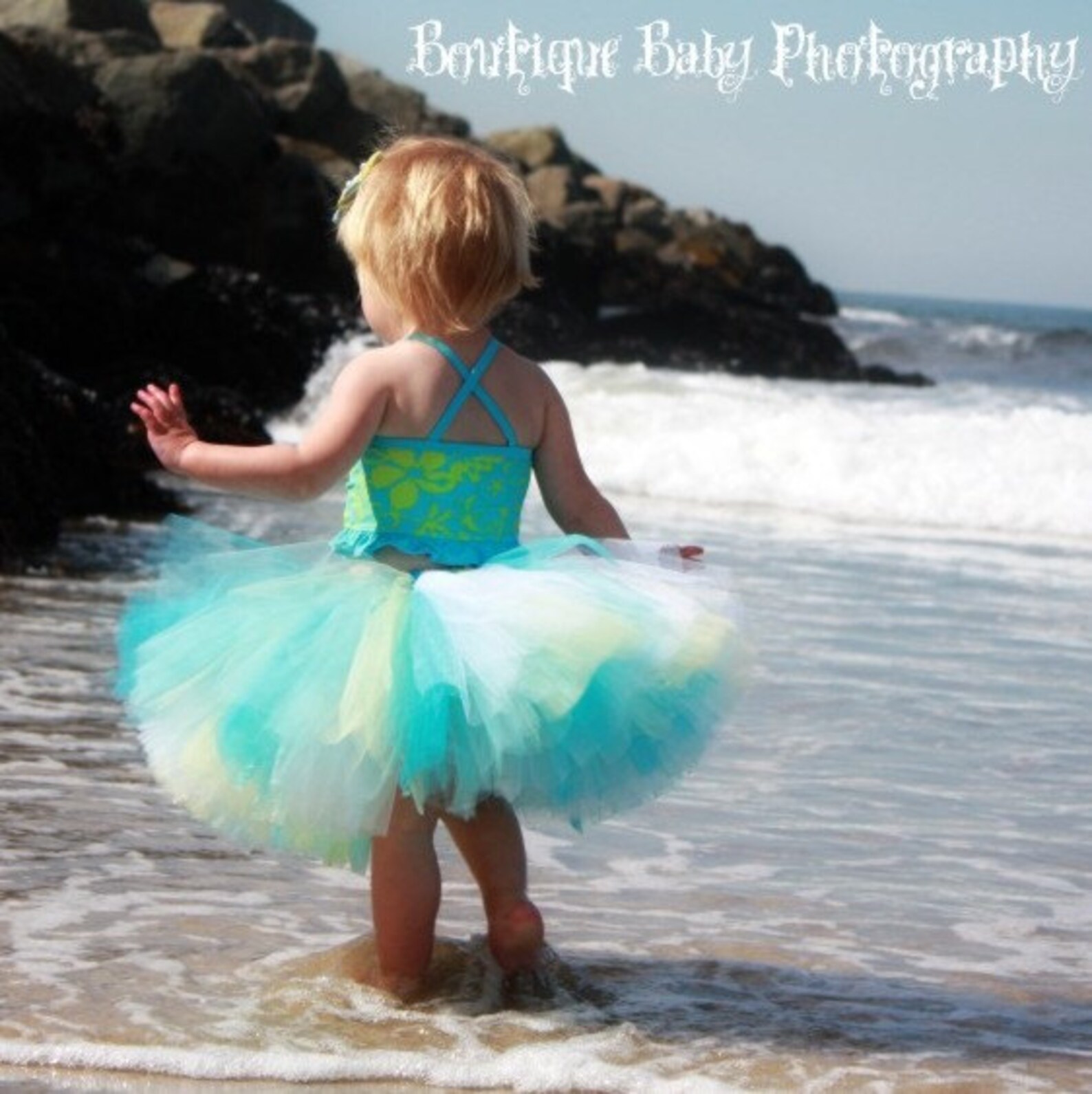 Summer Beach Tutu&hellip;light Blue Yellow Turquoise Tutu Tropical - Etsy