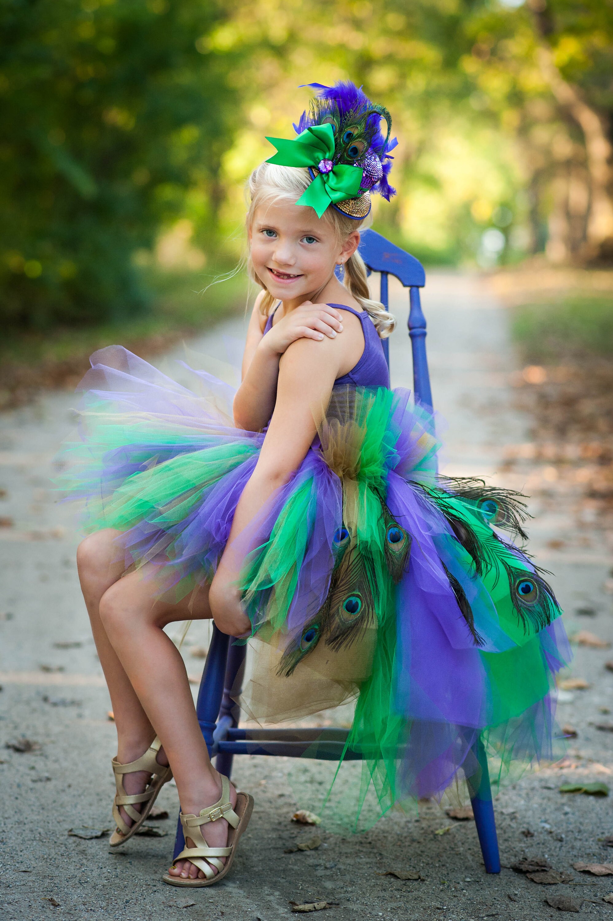 GIRLS Mardi Gras Peacock Feather Bustle Tutu...Halloween | Etsy
