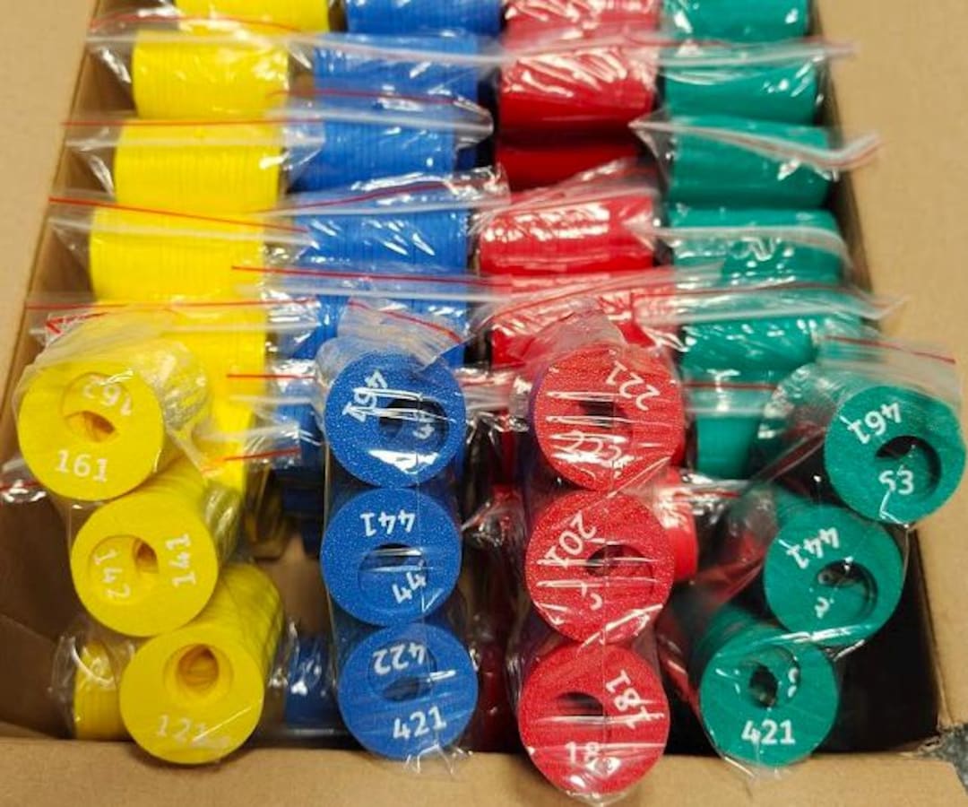 Numbered Coatroom Tags – Custom Color Locker Room Hanging Tags (set of ...