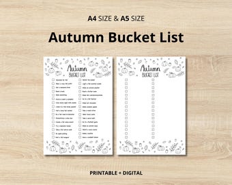 Lista de desejos de outono para imprimir: atividades aconchegantes, familiares e conscientes (download em PDF)