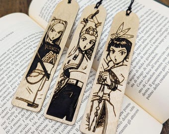 Set 3 segnalibri in legno KPOP Demon Hunters – Rumi, Zoey e Mira – Regalo perfetto per lettori e collezionisti che amano le Huntrix