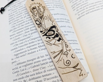 Segnalibro in legno di un ninja su di una rana gigante – Un regalo perfetto per i fan di anime e manga a tema shinobi