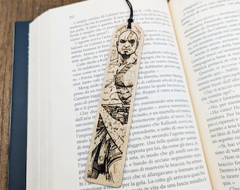 Segnalibro in legno Kratos, design ispirato al guerriero di God of War