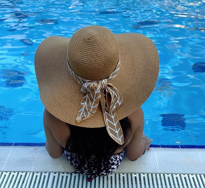 Ayliss Women's Wide Brim Floppy Derby Hat - Paper Straw Sun Hat For Beach, Garden, Summer Outdoor