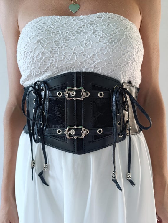 wide lace up belt