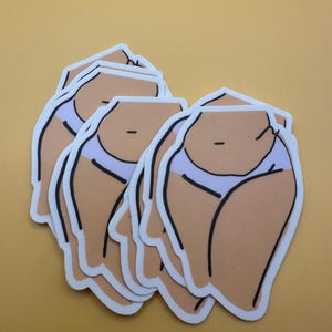Belly and Thighs Body Positive Sticker – Chub Love | Fat Feminist Vinyl Sticker | Radical Self Love | Wulf Mama