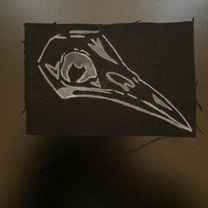 Crow punk sew on patch