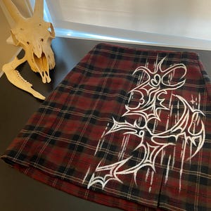 Handmade Cyber sigilism abstract design skirt