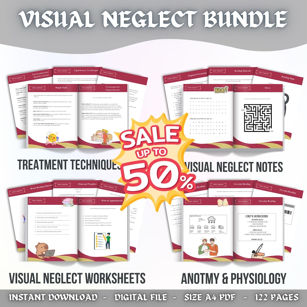 The Visual Neglect Workbook PDF Evidence-based Scanning Activities ...