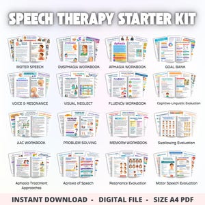 The Adult Speech Therapy Starter Pack: evidence-based worksheets materials activities and templates