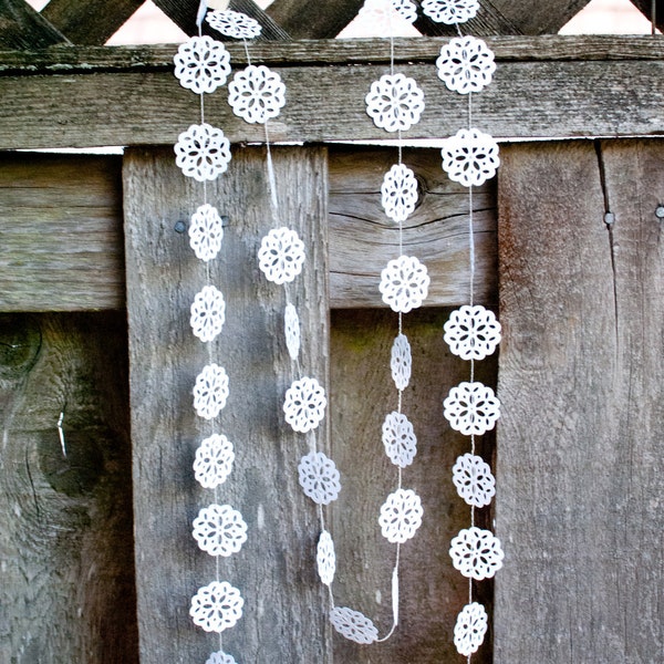 Vintage Doily Paper Garland