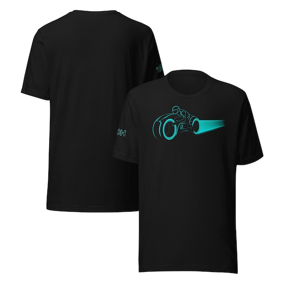 Tron Light Cycle Shirt • Tron Legacy Tee • Disney Sci-Fi Graphic Tee • Cyber Grid Aesthetic Shirt • Unisex Bella Canvas Black or White