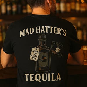 Mad Hatter’s Tequila Shirt • Disney Adult Graphic Tee •  Vintage Alice in Wonderland Bar Shirt •
