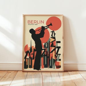 Berlin Jazz Festival Poster 1975 – Colorful Jazz Wall Art – Vintage Music Print – Modern Pop Art Music Decor – Unframed
