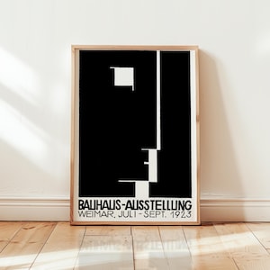Bauhaus Exhibition Poster 1923 – Weimar Modernist Wall Art – Minimalist Abstract Print – Unframed