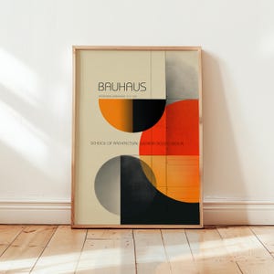 Stampa artistica Bauhaus: decorazione geometrica modernista, design di Weimar