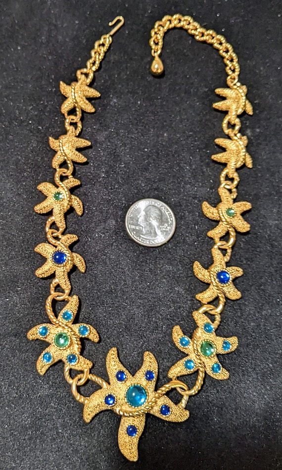 Stunning Vintage Trifari Starfish Necklace - image 5