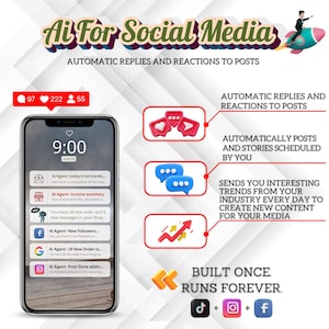 AI Social Media Assistant Template | Build Your Own AI Bot to Grow Instagram, TikTok & Online Presence | Automation Guide for Influencers
