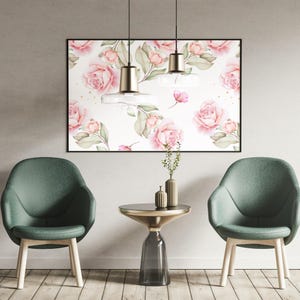 Motivo digitale di rose acquerellate in formato PNG | Design floreale romantico senza soluzione di continuità | Carta digitale delicata | Sublimazione elegante | Rose acquerellate