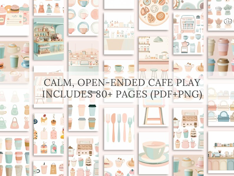 Cafe Pretend Play Set | Coffee Shop Role, Dramatic Play (PDF - Etsy ...