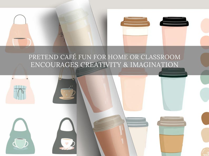 Cafe Pretend Play Set | Coffee Shop Role, Dramatic Play (PDF - Etsy ...