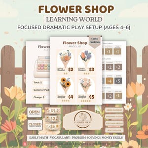 Flower Shop Dramatic Play Center Printable for PreK & Kindergarten | Core Edition Ages 4–6 PDF