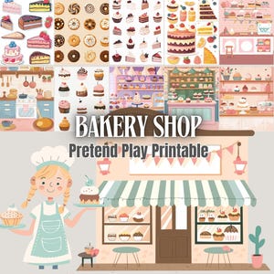 Bakery Pretend Play Printable Set for Kids | Role Play Activity | Preschool PDF Download