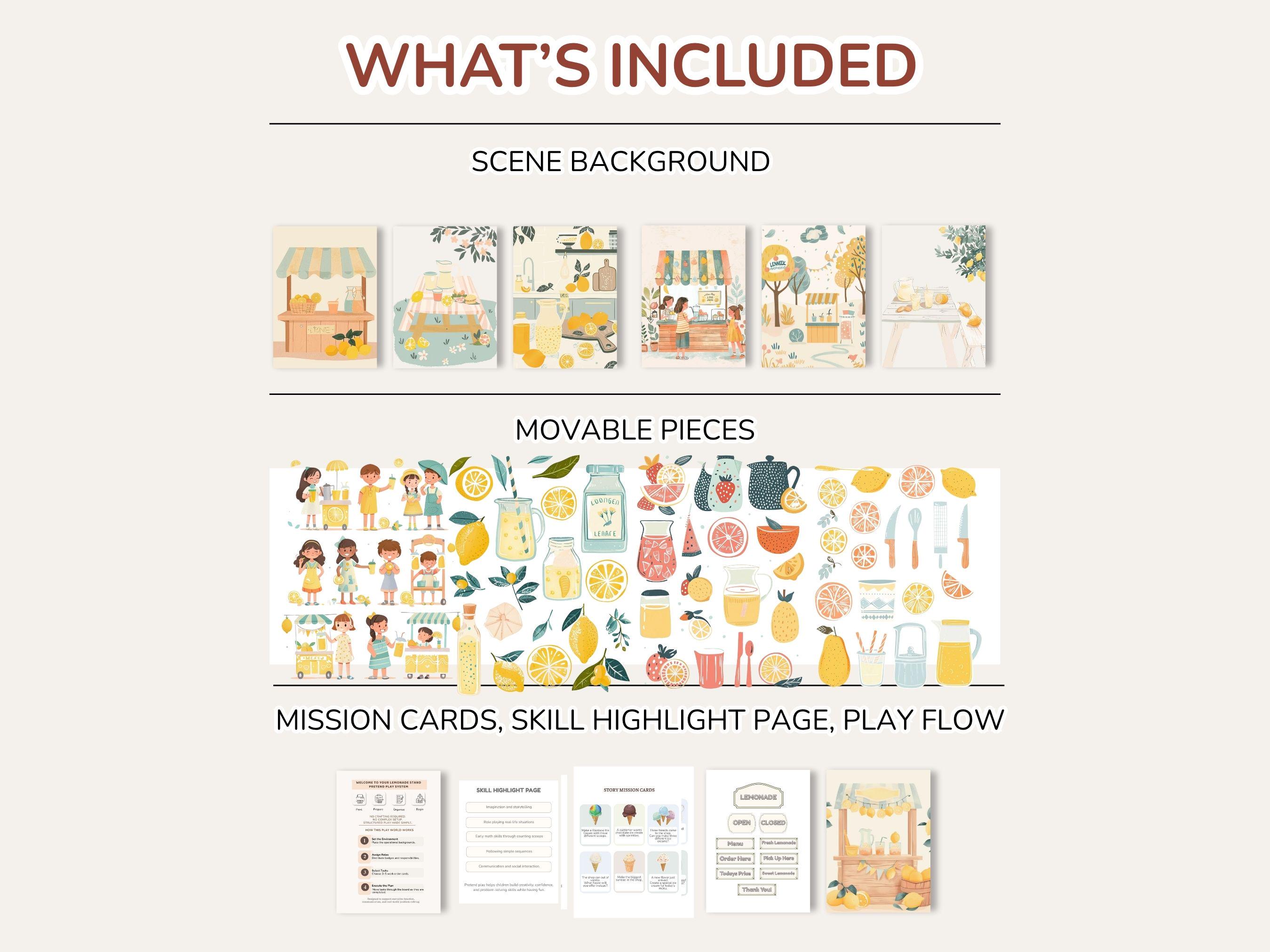 Lemonade Stand Pretend Play Printable, Real Life Role Play Activity for ...