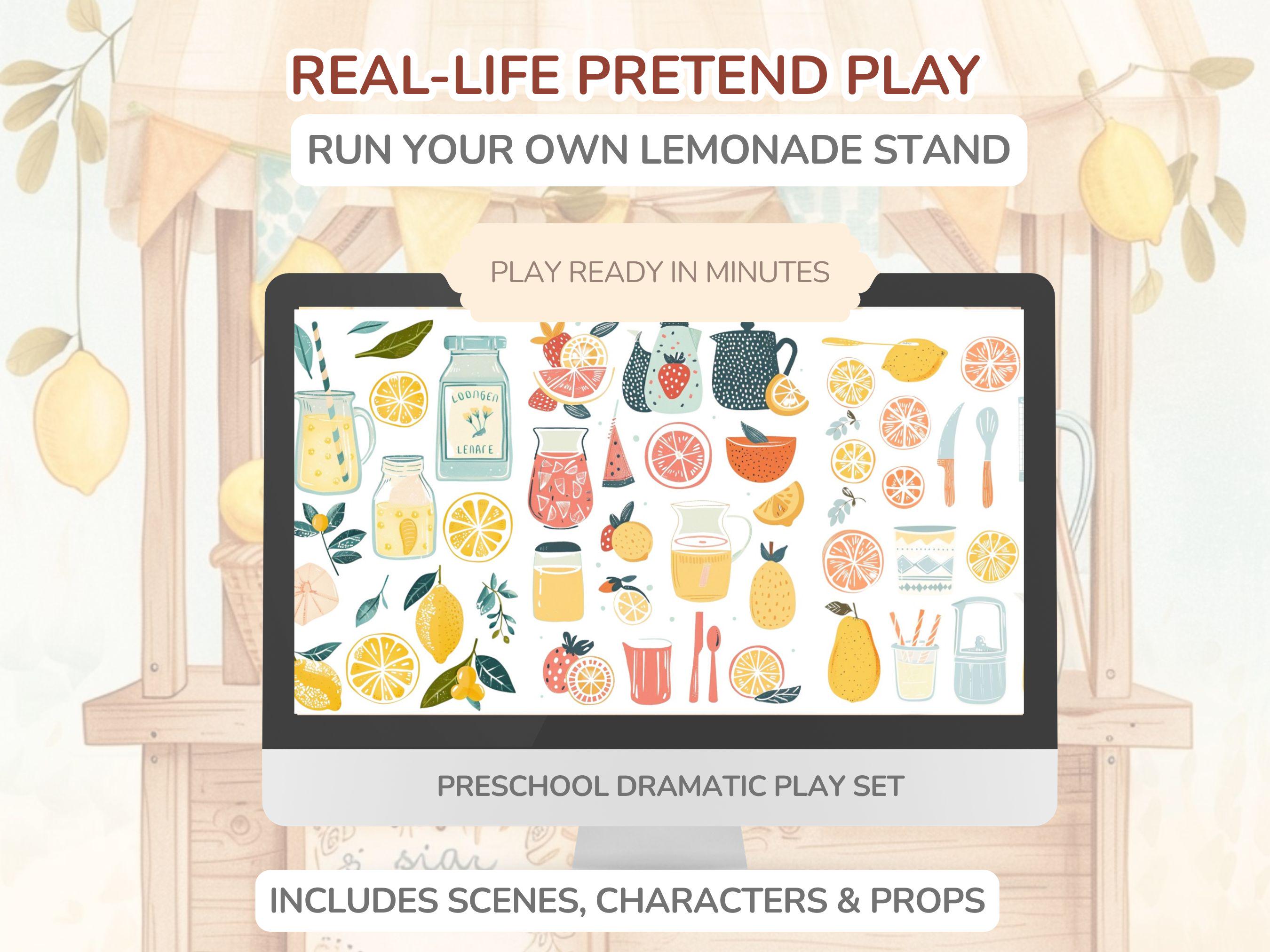 Lemonade Stand Pretend Play Printable, Real Life Role Play Activity for ...