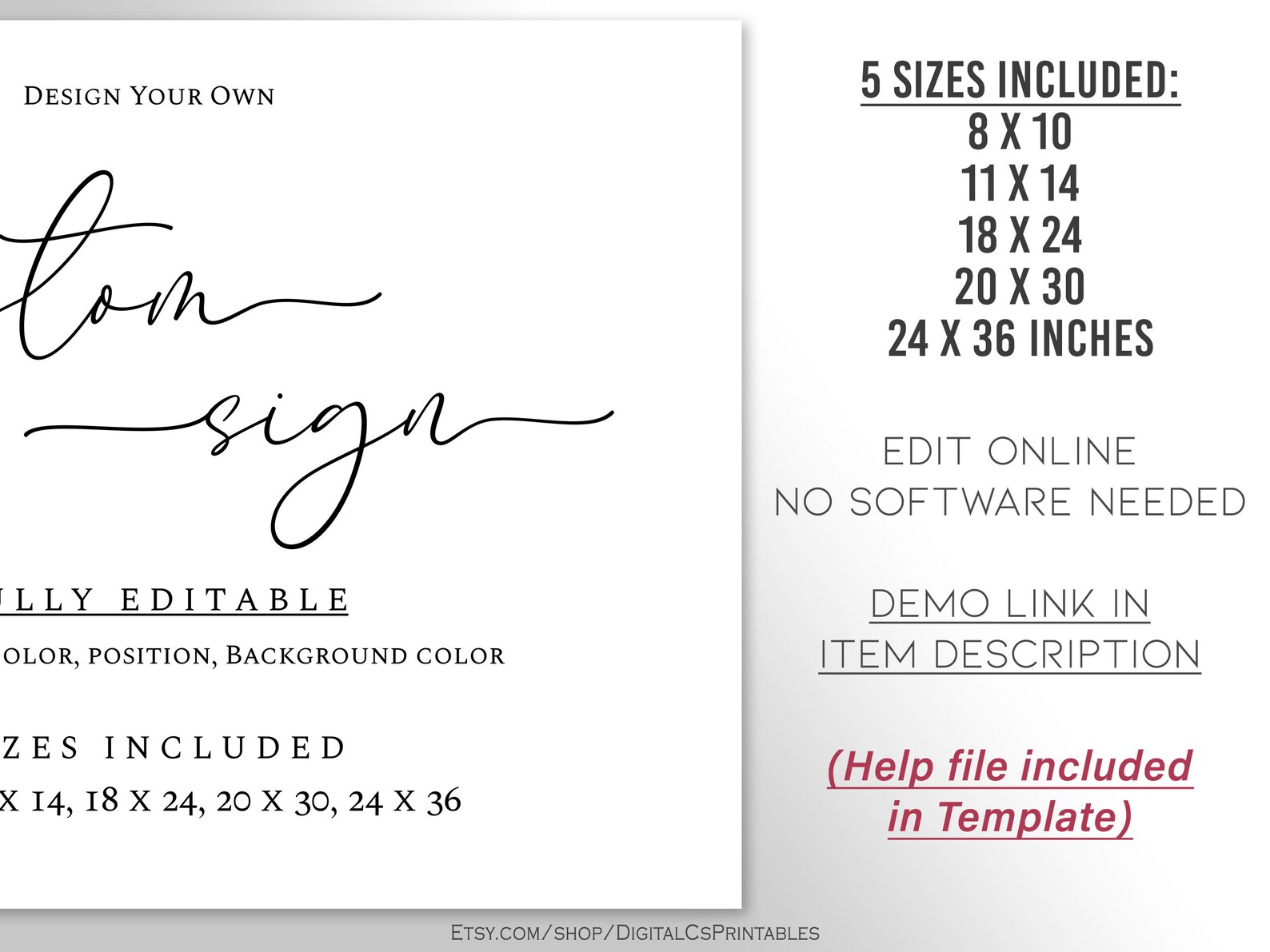 Custom Sign Editable Print Custom Quote Template Print Create Your Own