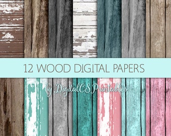 Wood digital paper wood Rustic digital paper rustic wood texture wood background Pink wood french cottage