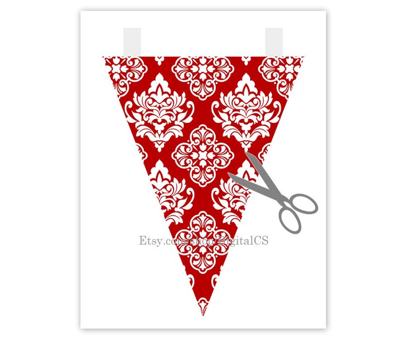 DIY Christmas Garland Printable Christmas Bunting Clipart Christmas ...