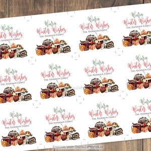 Editable Christmas Gift Tag Template Christmas Dessert - Etsy