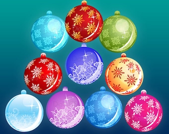 Christmas clipart Christmas ornaments Holiday clipart Christmas clip art Digital clipart digital png christmas balls