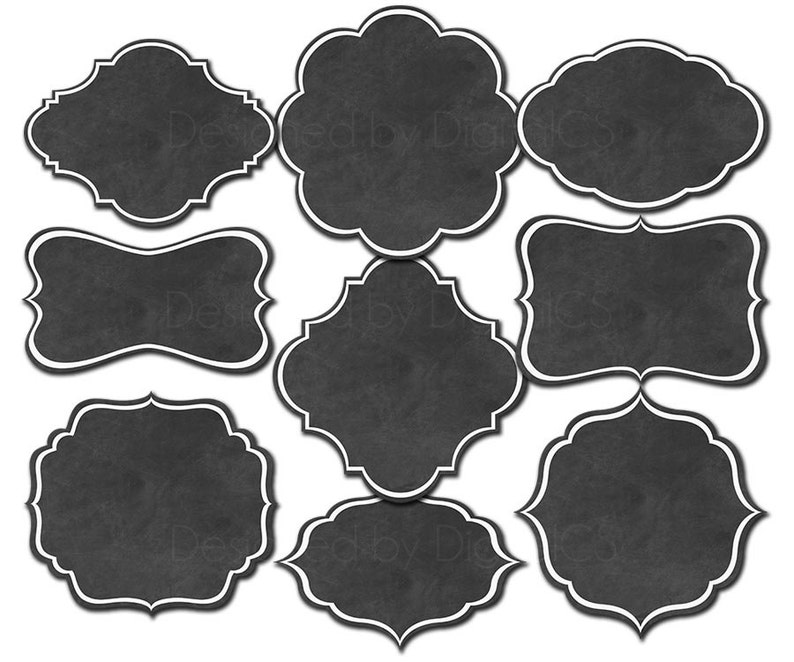 Chalkboard Clipart Frames Clipart Borders Chalkboard Frame Digital Chalkboard Labels Chalkboard