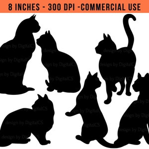 Cat clipart Black cat clip art Halloween clipart Halloween cat Catlover Cat lover vdigital PNG commercial use clipart image 2